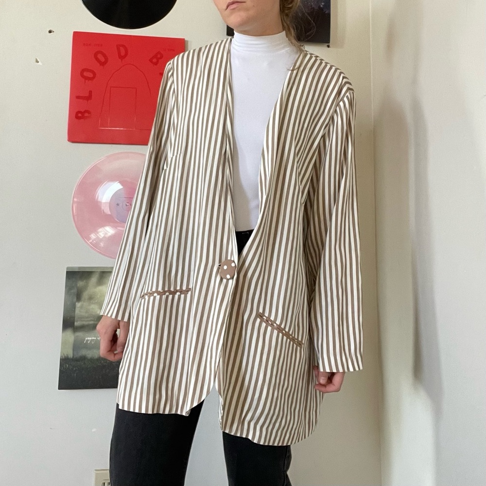vintage striped yacht club blazer